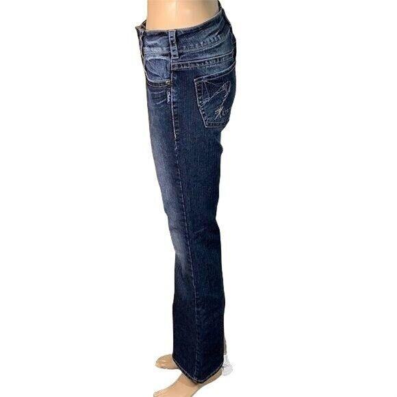 Silver Suki Womens Denim Blue Jeans Pants Boot Cut Dark Wash Size W27 L30 - Picture 4 of 12